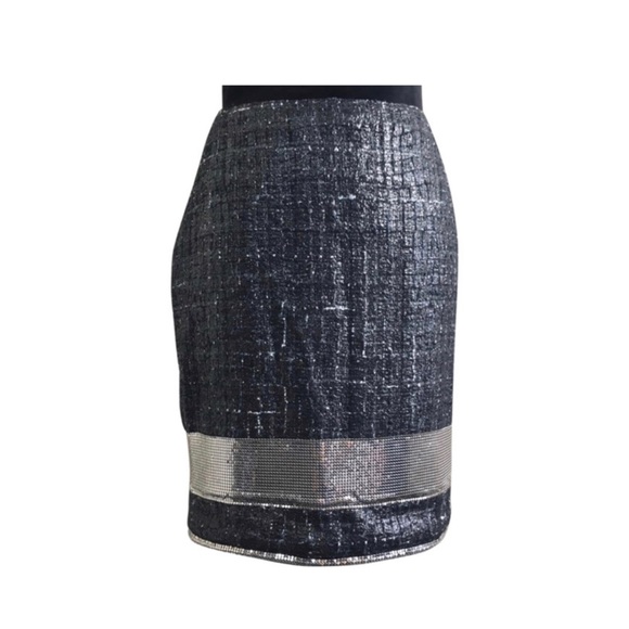 Versace Tweed and Chainmail Skirt - Picture 3 of 4